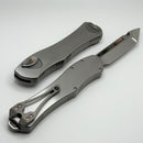 Heretic Custom Hydra V4 Stainless Steel Handle w/ Black Pearl Inlays & Mirror Tanto