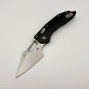 PRE-OWNED Microtech Knives Manual M-Stitch RAM LOK Black Smooth Aluminum Handles & Stonewash M390MK 169MRL-10