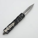 Microtech Dirac Pixel Camo D/E Partial Serrated Stonewash 225-11PXC