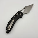 PRE-OWNED Microtech Knives Manual M-Stitch RAM LOK Black Smooth Aluminum Handles & Stonewash M390MK 169MRL-10