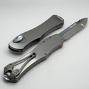 Heretic Custom Hydra V4 Stainless Steel Handle w/ Mother of Pearl Inlays & Mirror Recurve