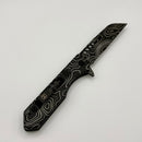 Pre-Owned Heretic Knives M/A Jinn Flipper w/ Black Topo Aluminum Handles & DLC MagnaCut H213-TOPO