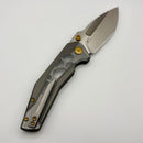 Pre-Owned Civivi Wellmax Gray Aluminum Handle w/Clear Lexan Inlay and Satin 14C28N Blade C24008C-1