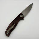 Pre-Owned Shirogorov F95 Ursus w/ Maroon Micarta Handle & 3.74" Stonewash Elmax