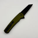 Pre-Owned Pro-Tech Malibu Green Handle w/ DLC MagnaCut Reverse Tanto Blade 5403-Green