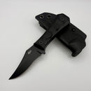 Aux Mfg Deadhead Pocket Bowie Fixed Blade 14C28N Black PVD w/ Black G-10 Production Series AUX-001BK