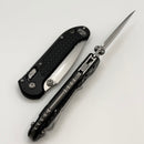 Microtech Knives LUDT Ram-Lok w/ Black Frag Handle & Stonewash Drop Point 1135RL-10FR