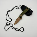 Aux Mfg Runt Rose Gold PVD 14C28N w/ Green G-10 Handle Production Series AUX011GRN