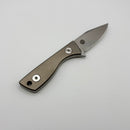 Aux Mfg Runt Stonewash 14C28N w/ Titanium Handle Production Series AUX011TI
