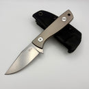 Aux Mfg Runt XL Stonewash 14C28N w/ Titanium Handle Production Series AUX012TI