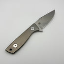 Aux Mfg Runt XL Stonewash 14C28N w/ Titanium Handle Production Series AUX012TI