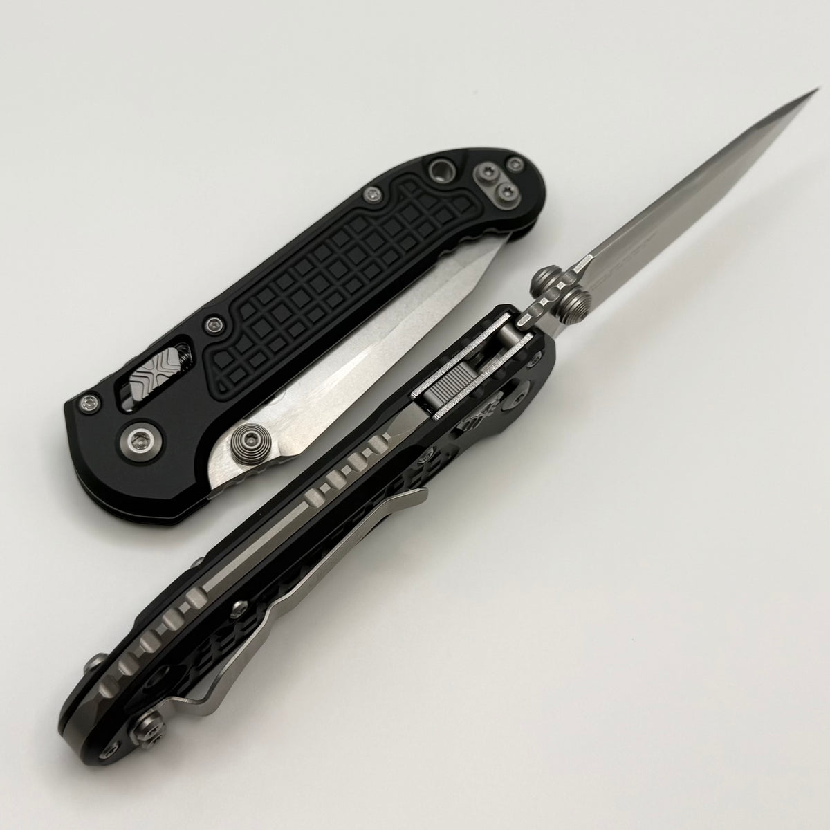 Microtech Knives LUDT Ram-Lok w/ Black Frag Handle & Stonewash Tanto 1