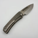 Medford Midi Marauder Tumbled Titanium w/ D2 Drop Point (Consignment)