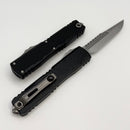 Microtech Ultratech Gen 4 Interceptor Stonewash w/ Topo Black Handle Signature Series 11174TP-10S