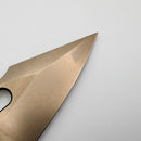 Pre-Owned Microtech Marfione Select Manual Stitch RAM LOK Antique Green Frag Titanium Handles & Bronze M390MK 169RL-13FRMS1