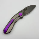 Pre-Owned Reate Knives VK-Frok Wire Wheel Titanium Handle w/ Hand Rubbed Acid Wash Elmax
