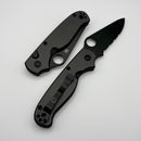Spyderco Knives ButtonUp Carbon Fiber and 8CR13MOV Black Part Serrated C275CFPSBK