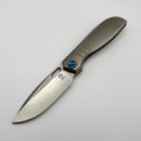 Pre-Owned Poikilo Blade Gecko S1.1 Titanium Handles w/ Blue Ti Accents & Satin M398