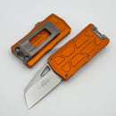 Microtech Exocet II w/ Orange Aluminum Handle & Stonewash Wharncliffe M390MK 1156-10OR