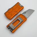 Microtech Exocet II w/ Orange Aluminum Handle & Stonewash Wharncliffe M390MK 1156-10OR