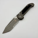Pre-Owned Microtech Knives LUDT Gen III Partial Serrated Apocalyptic Tanto & Titanium Handles w/ Textured Inlays 1136-11APMS2