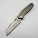 Pre-Owned Reate Knives Mantis Milled Titanium Handles w/ Belt Satin Elmax