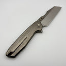 Pre-Owned Reate Knives Mantis Milled Titanium Handles w/ Belt Satin Elmax