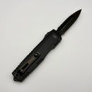Pre-Owned Microtech Luminary D/E Full Serrated DLC Shadow w/ Tritium Inlaid Slider Signature Series 1270-3DLCTSH