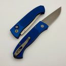 Pro-Tech Brend Auto Blue Aluminum Diamond Texture 'Handle & Stonewash MagnaCut WB1105-Blue