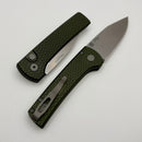 Pro-Tech Chavez Scapegoat Compact Auto w/ Green Textured Carbide Aluminum Handle & Stonewash MagnaMax RCS1105-Green