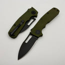 Demko Shark Cub Stealth OD Green G-10 Handles & DLC Slicer Shark 20CV