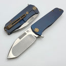 Medford Primus Old School Blue Tumbled Handles w/ Bronze Accents & Tumbled 3V