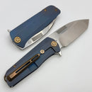 Medford Primus Old School Blue Tumbled Handles w/ Bronze Accents & Tumbled 3V