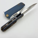 Medford Primus Old School Blue Tumbled Handles w/ Bronze Accents & Tumbled 3V
