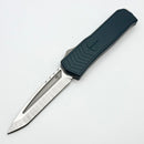 Medford Knife OTF Praetorian Blue Aluminum Handle w/ Flamed Accents & Tumbled Tanto S45