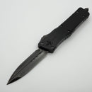 Marfione Custom Knives Combat Troodon DLC Stonewash D/E Double Slum Grind w/ Hefted Black Aluminum Handle F Off