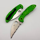 Spyderco Salt 2 Green FRN & Wharncliffe Serrated LC200N C88FSWCGR2