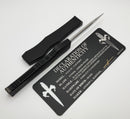 Marfione Custom Halo III Black Handle w/ Mirror Clip Point M390MK