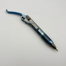 Pre-Owned Marfione Custom Siphon Pen II Titanium Ice Blue Slab Side w/ Blue Accents