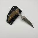 Pre-Owned Microtech & Bastinelli Bee Marfione Select w/ Bronze Titanium Handles & Bronze Hardware 218-10APMS2