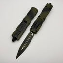 Microtech Dirac Delta OD Green War Paint D/E Signature Series 227-1ODWPS