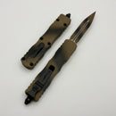 Microtech Dirac Tan War Paint Camo D/E Signature Series 225-1TAWPS