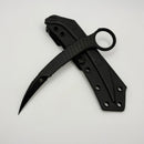 Microtech & Bastinelli Collaboration Feather Distressed Black 215-1DBKS