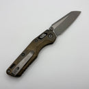 Microtech Marfione Select MSI RAM LOK Mini Frag Antique Bronze Slab Titanium Handles w/ Bronze Accents & Apocalyptic M390MK 210M-10APMS3