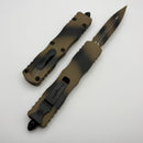 Microtech Dirac Delta Tan War Paint D/E Full Serrated Signature Series 227-3TAWPS