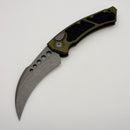 Microtech Hawk w/ OD Green Aluminum Handle & Apocalyptic M390MK 166-10APOD