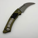 Microtech Hawk w/ OD Green Aluminum Handle & Apocalyptic M390MK 166-10APOD