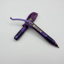 Marfione Custom Siphon Pen II Titanium Purple Haze Slab Side w/ Purple Stippled Cartridge Tube & Purple Accents