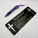 Marfione Custom Siphon Pen II Titanium Purple Haze Slab Side w/ Purple Stippled Cartridge Tube & Purple Accents