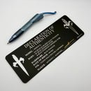 Marfione Custom Siphon Pen II Titanium Ice Blue Slab Side w/ Blue Stippled Cartridge Tube & Blue Accents